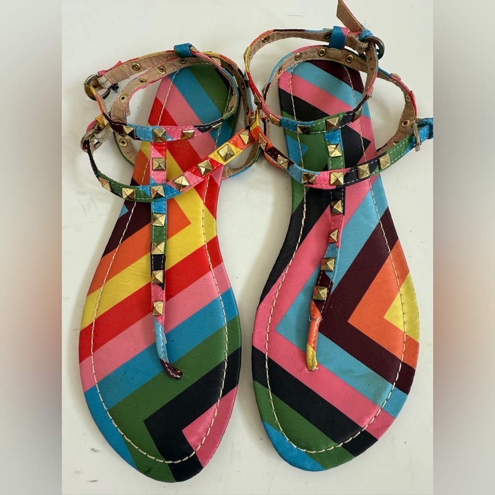 Colorful Striped Sandal